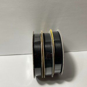 3 Coin Edge Ribbon Solid Black